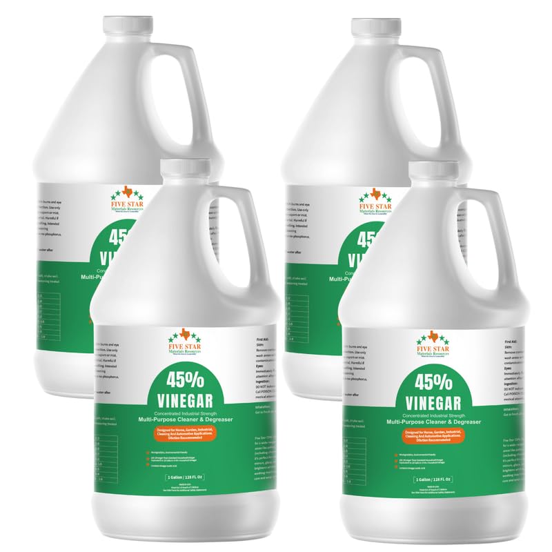 45% Vinegar Concentrated Industrial Strength Vinegar(4 Gallon(512 fl oz)