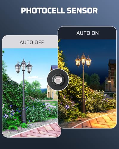 EDISHINE Outdoor Post Light Accessories, Dusk to Dawn Sensor