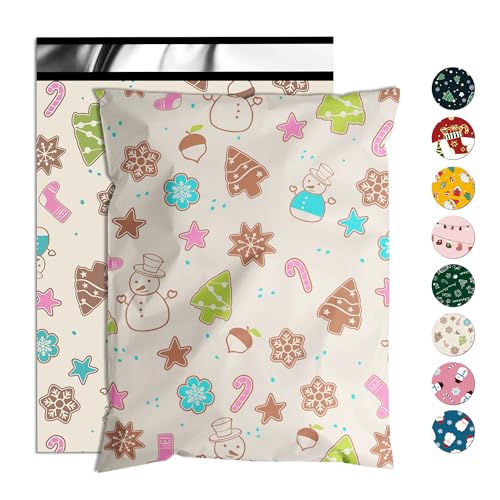 Christmas Poly Mailer 10x13 Inch 25 Pcs, Christmas Elements - color: Christmas Elements, size: 10x13 Inch 25Pcs