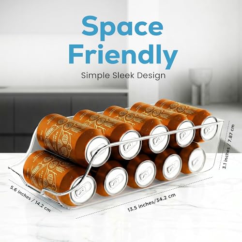 Utopia Kitchen Soda Can Organizer for Refrigerator & Pantry, 4 Pack, Clear - size: Pack of 4