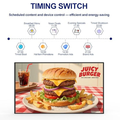 43Inch 2000nits Ultra-Bright Digital Signage 4K Frameless LCD Display