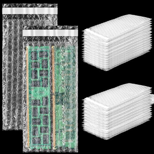 Frienda 300 Pcs Self Adhesive Bubble Bags Packing Pouches, 4" X 8" - size: 4" X 8"