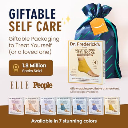 Dr. Frederick's Original Fuzzy Heel Socks (Citrus Glow) - color: Citrus Glow