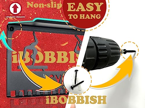 iBobbish Metal Medal Hanger Display,Non-Slip Trophy Shelf with 20 Hooks,Wall Mount,Heavy Duty,Non-Bent,Holds 22-33lbs,for Gymnastics,Race,Soccer,Swim - color: Black, style: NON-SLIP GYMNASTICS
