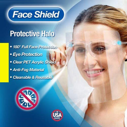 ArtToFrames Protective Face Shield 5 Pack, Kids Bear Nose Design, Fully Transparent Face and Eye Protection from Droplets and Saliva with Reusable Glasses and Replaceable Shield PPE - color: Kids Bear Nose, size: 5 Pack
