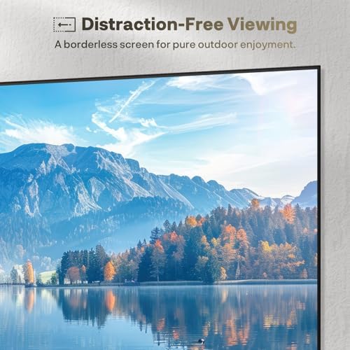 SYLVOX 55 inch Outdoor TV, Ultra-Narrow Bezel, Weatherproof TV for Outside - size: 55-inch, style: Frameless