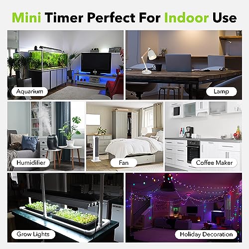 BN-LINK U47 Indoor Mini 24-Hour Mechanical Outlet Timer, 3-Prong, 4-Pack - size: 3-Prong, 4-Pack, 1 Outlet, Mini