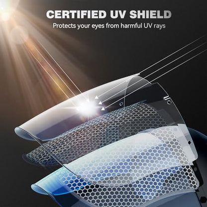 ARCCAPTAIN Face Shield for Grinding and Cutting, Full Face Mask - color: Classic