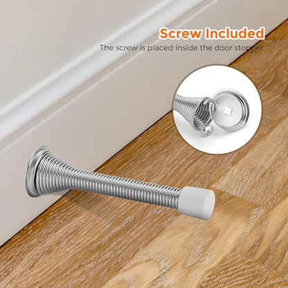 Ravinte Door Stoppers, 48 Pack Satin Nickel Spring Door Stops - color: Satin Nickel