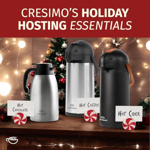 Coffee Carafe Airpot & Cleaning Brush 102oz/3L Airpot 12 Hours Hot - color: Silver w/ Brush 3L, size: 102 Ounces