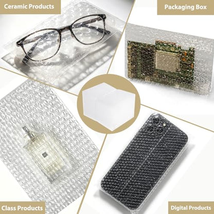 50PCS 8x12" Clear Bubble Pouches Wrap,Double Wall Cushioned Wrap,Shockproof - size: 8X12''-50PCS