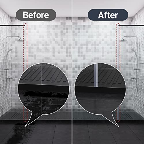 AmazerBath 5-Pack 15.75" Shower Door Side Seal Strip for 3/8"(10mm) Glass - 5 Section Segmented Shower Installation Kit Frameless Glass Door Seal Strip - style: Side Seal 3/8