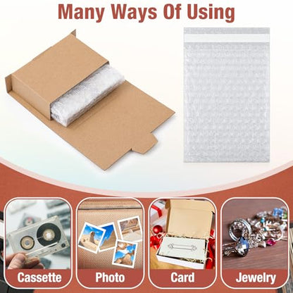 Marspark 50 Pack Small Shipping Boxes 5.51x3.27x1.38 Inches, Brown - color: Brown