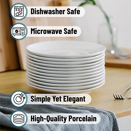 BTaT- White Dessert Plates, 8 inch, Set of 12, Small Plates for Appetizers - color: White, size: 8 inch, Set of 12