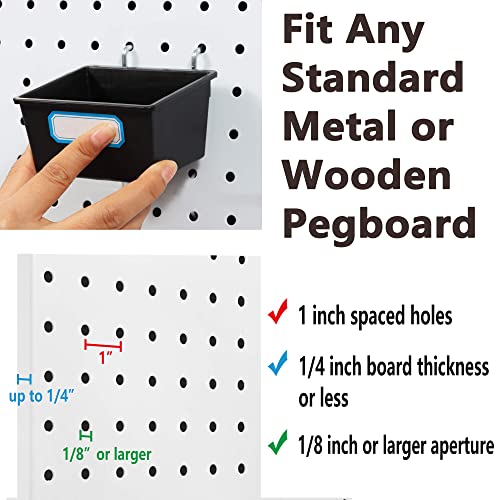 Pegboard Hooks Assortment, for Organizing Various Tools, with Pegboard Bins, 165 PCS, 80 of Which are Locks - style: 165PCS