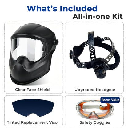 PHOENISING THE FORCE Anti-Fog Face Shield Grinding Work Tinted Lens Mask
