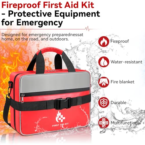 Tamfile 555 Piece First Aid Kit, Fireproof Waterproof Trauma Medical Kits