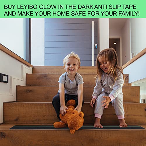 Outdoor Stair Treads Non-Slip 4" x 30" 12-Pack Waterproof Grip Tape Glow - color: Green, size: 4" x 30"