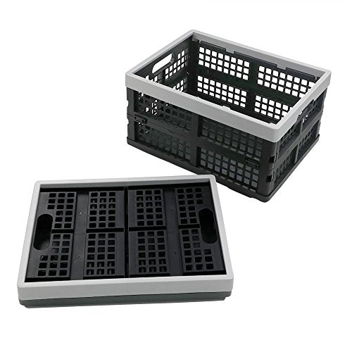16-Liter Collapsible Storage Crates/Folding Milk Basket, Set of 2 - size: 16 liter