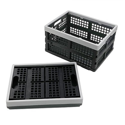 16-Liter Collapsible Storage Crates/Folding Milk Basket, Set of 2 - size: 16 liter
