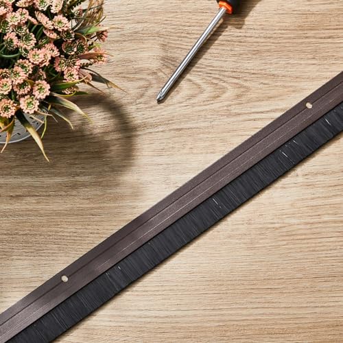 Gisafai 2 Pcs Aluminum Door Sweep, 36 Inches, Brown - color: Brown, size: 36 Inch
