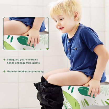 30 Pack Toilet Seat Covers Disposable, Kids, and Adults, Individually Wrapped for Travel, Large Waterproof Potty Covers for Toddlers, Toddler Potty Training for Public Restroom, Airplane, Trip - Leaf - color: Leaf