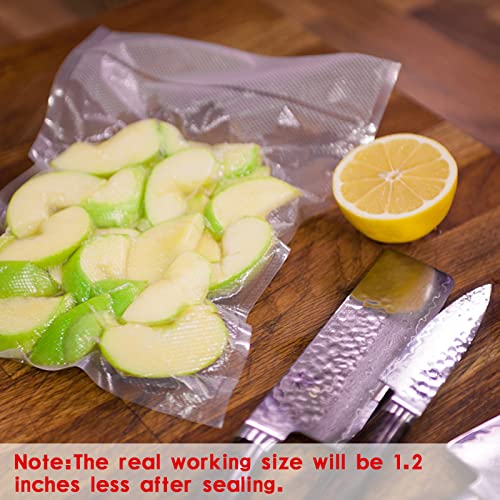 Vacuum Sealer Bags, 8" × 12" 100 PCS Heavy Duty Pre-Cut Design Commercial Grade Food Sealable Bag for Heat Seal Food Storage,Smell Proof Bags Boilsafe to 280°F Freezable, Resizable,Reuseable (100Pcs) - size: 8 x 12 Inch 100 Pcs