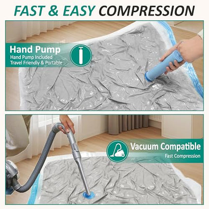 12 Jumbo Vacuum Storage Bags for Blankets & Bedding, Space Saver Bags - size: Jumbo