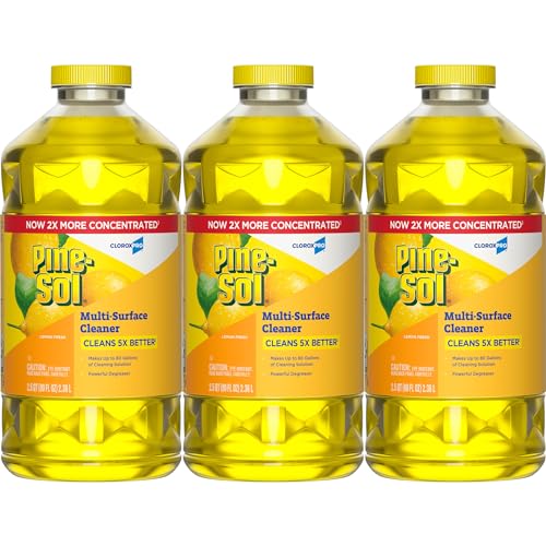 Pine-Sol CloroxPro Multi-Surface Cleaner, Lemon Fresh, 80 fl. oz., 3 Pack - size: 80 Fl Oz (Pack of 3)