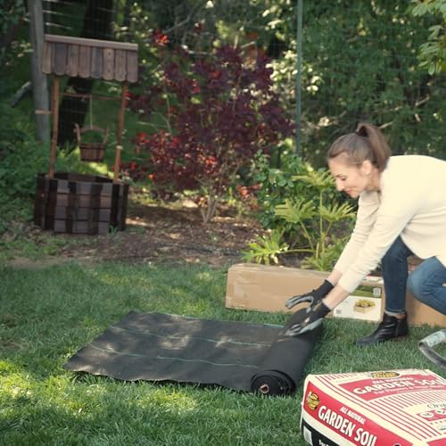 ECOgardener Premium 5oz Landscape Fabric, 3ft x 50ft Pro Garden Weed Barrier - Durable & Heavy Duty Weed Block Gardening Mat, Easy Setup & Superior Weed Control, Eco-Friendly & Convenient Design - size: 5oz - 3ft x 50ft