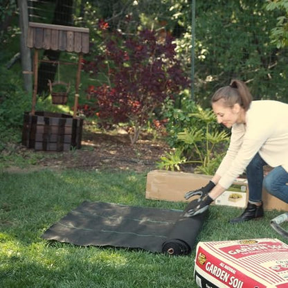 ECOgardener Premium 5oz Landscape Fabric, 4ft x 250ft Pro Garden Weed Barrier - Durable & Heavy Duty Weed Block Gardening Mat, Easy Setup & Superior Weed Control, Eco-Friendly & Convenient Design - size: 5oz - 4ft x 250ft