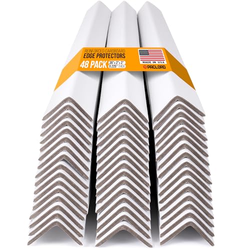 36" x 2" x 2" Reinforced Cardboard Edge Protectors, Pack of 48 - color: Thickness: 0.225", size: Pack of 48