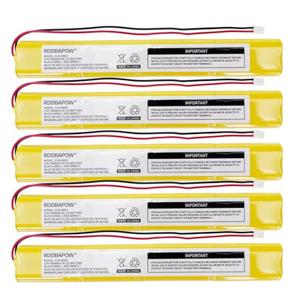 ELBB003 ELB-B003 9.6V 900mAh Emergency Exit Sign Light Battery Compatible Lithonia ELB-B004 ELBB004 OSI OSA228 DANTONA CUSTOM-306-U BBAT0043A BAT9.6V700 BBAT0044A BAA-96 (5)