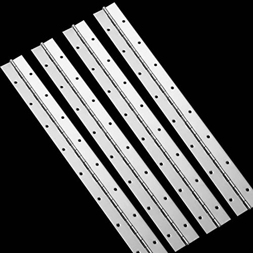 EPHECH 18" Piano Hinge, 4PCS Stainless Steel Continuous Piano Hinge-Silver