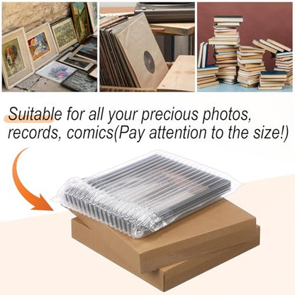 Tenceur 40 Pack Shipping Boxes for Picture Frames 8x10, Include 20 Cardboard Box 20 Bubble Pouch, Flat Corrugated Cardboard Box for Small Business Book Picture Shipping Boxes Moving Packaging Supplies