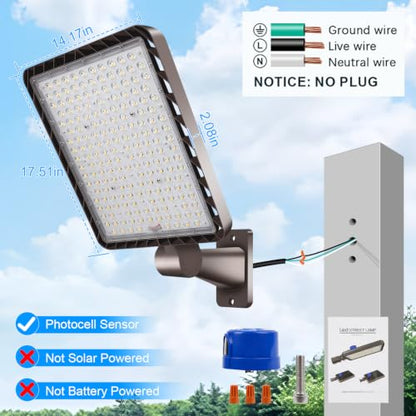 480W LED Parking Lot Light Dusk to Dawn Photocell 5000K 2Pack - size: 480W/Wall Mount/2PC