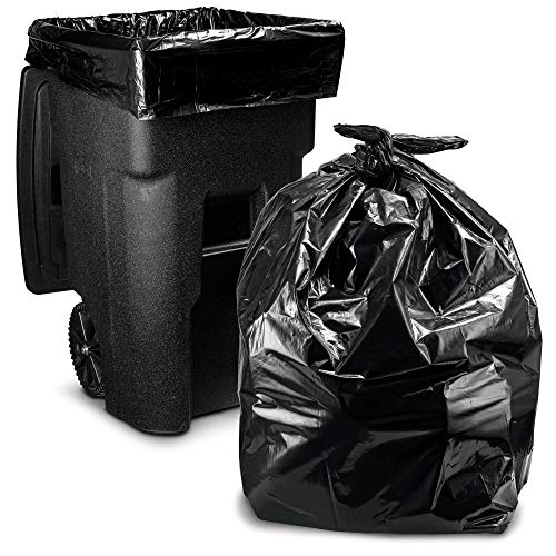 Tasker 65 Gallon Trash Bags Heavy Duty | 50 Count with Ties | Extra Large 64 Gallon Trash Bags for Toter | Garbage Bag 65 Gallon Trash Can Liners - size: 50 Count (Pack of 1)
