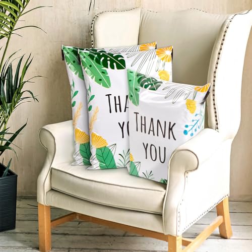 Oududianzi Poly Mailers 10x13, 100PCS Shipping Bags, Mailing Bags, Packaging Bags, Mailers Poly Bags, Polymailer Packaging Bags for Small Bussiness - color: Big leaves, size: 10x13 - 100Pack