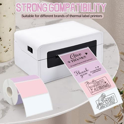 Starboling 3" x 2" Thermal Labels,Self-Adhesive Rectangle Thermal Printer Sticker,for Price,Barcode,Mailing,Name（Pink Gradient） - color: 2''x3''gradient Pink, size: 2''x3''