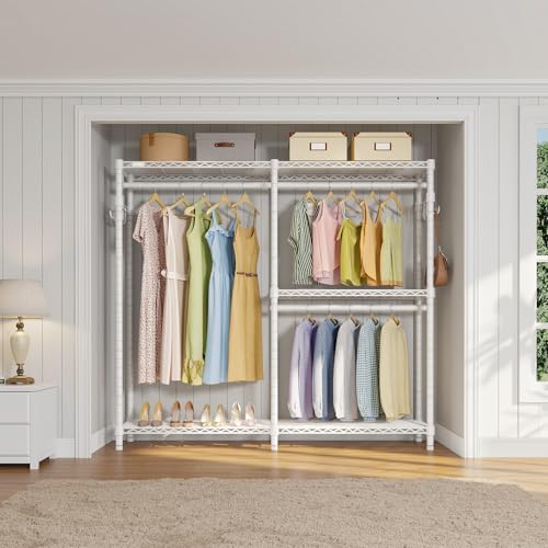 VIPEK V4 Garment Rack for Hanging Clothes Heavy Duty Portable Closet - color: White, style: V4