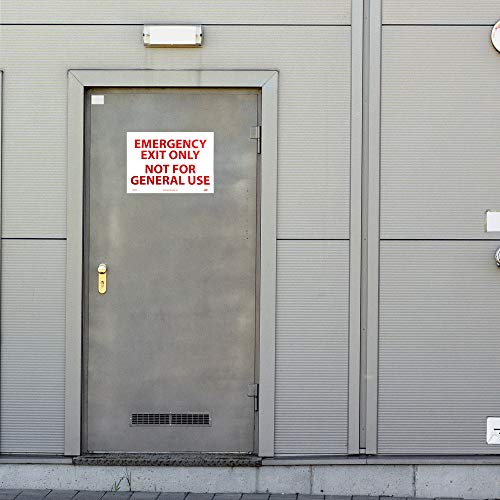 NMC M45PB EMERGENCY EXIT ONLY NOT FOR GENERAL USE Sign - style: Vinyl