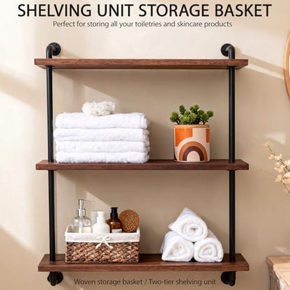 Water Hyacinth Storage Basket Small with Metal Frame & Removable Liner - size: Small