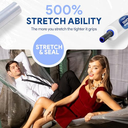 International Plastics Co. 2 Pack of 15'' Stretch Wrap Rotating Handle - size: 2 Pack, style: Extended Handles