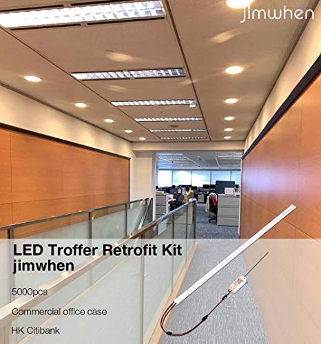 4 Pack LED Troffer 2x4 FT Retrofit Kit,Magnetic Retrofit kit,36W (240W Equiv),5000K Daylight White,0-10V LED Driver/2 Tubes Per Kit,T8 T10 T12 Fluorescent Replacement Light Bar,Easy to Install - color: Silver