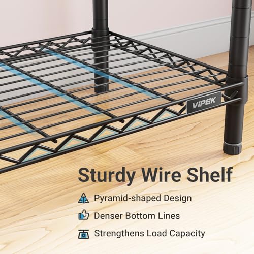 VIPEK R2 Clothes Rack for Hanging Clothes Rolling Clothing Rack Heavy Duty - color: Black, size: R2