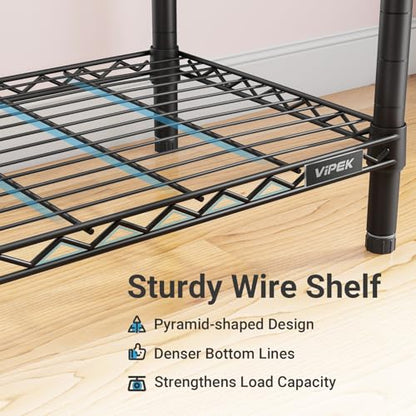 VIPEK R2 Clothes Rack for Hanging Clothes Rolling Clothing Rack Heavy Duty - color: Black, size: R2