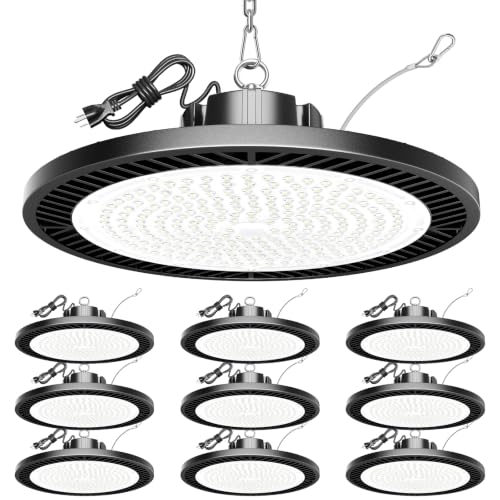 Industrial-grade 250W 40000LM High Bay LED Shop Lights for Shop DIY Garage - size: 250W-10PACK