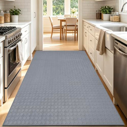 Kitchen Mats and Rugs Cushioned Anti-Fatigue, 47.2" x 70.9", Gray - color: Grey, size: 70.9"L x 47.2"W x 0.4"Th