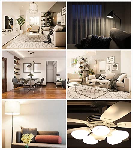 E26 LED Bulb 100W Equivalent, 4000K Natural White, 1000 Lumens, Non-Dimmable LED Light Bulbs 10W, Ceiling Fan led Bulbs, Tubular LED Corn Light Bulb, 5 Pack - color: 4000k Natural White