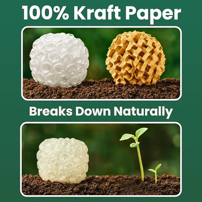 12" x 150FT Honeycomb Packing Paper Roll for Moving & Shipping – Expandable Kraft Cushion Wrap for Small Business Packaging – Eco Friendly Protective Packing Material - size: 12 Inch x 150 Feet
